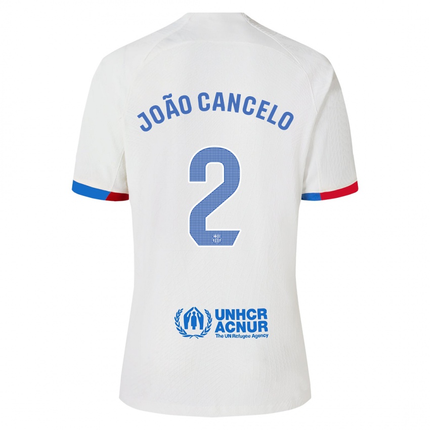 Kinderen Joao Cancelo #2 Wit Uitshirt Uittenue 2023/24 T-Shirt