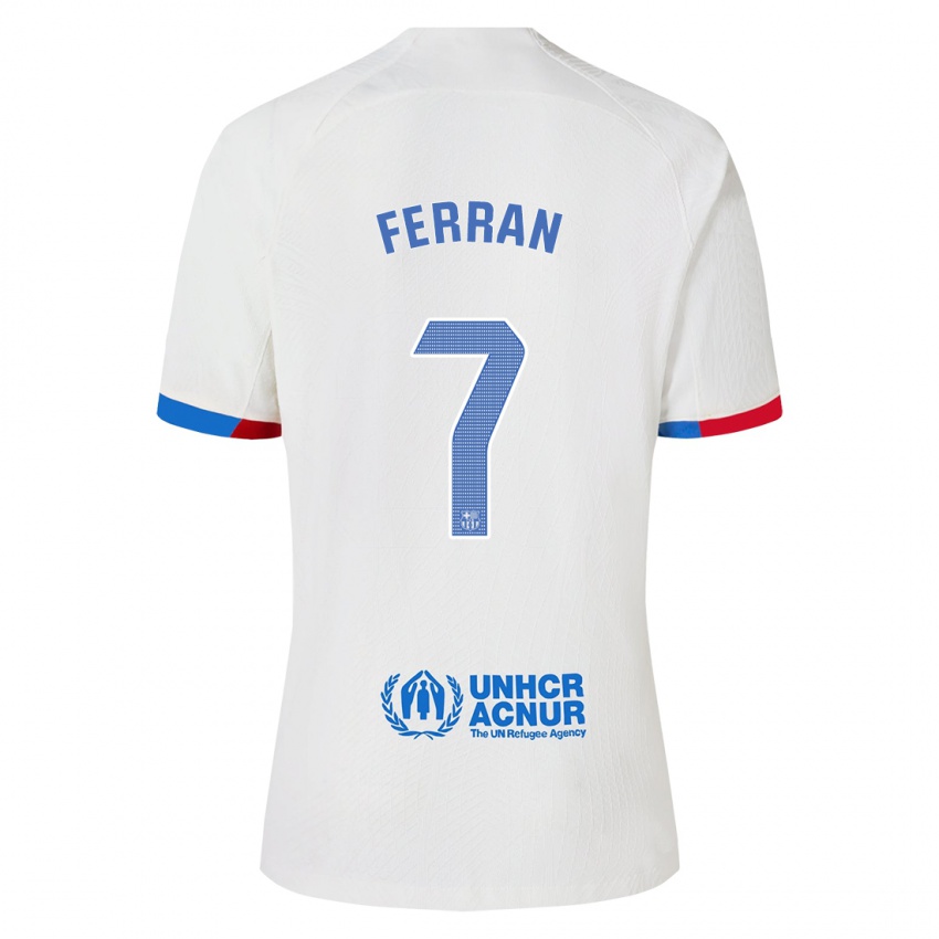 Kinderen Ferran Torres #7 Wit Uitshirt Uittenue 2023/24 T-Shirt