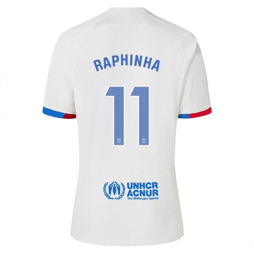 Kinderen Raphinha #11 Wit Uitshirt Uittenue 2023/24 T-Shirt