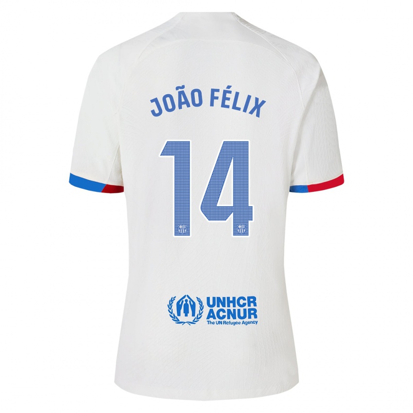 Kinderen Joao Felix #14 Wit Uitshirt Uittenue 2023/24 T-Shirt