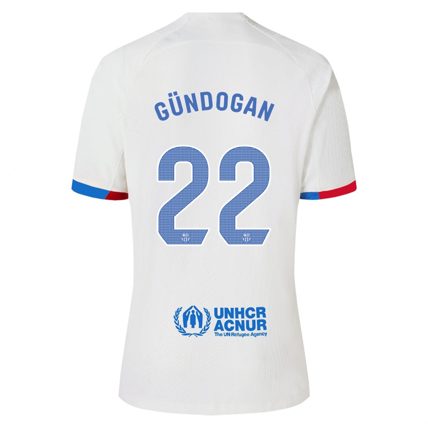 Kinderen Ilkay Gundogan #22 Wit Uitshirt Uittenue 2023/24 T-Shirt