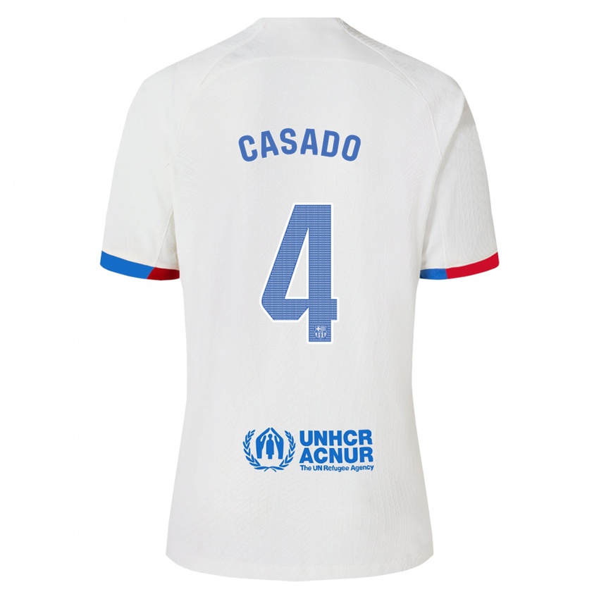 Kinderen Marc Casado #4 Wit Uitshirt Uittenue 2023/24 T-Shirt
