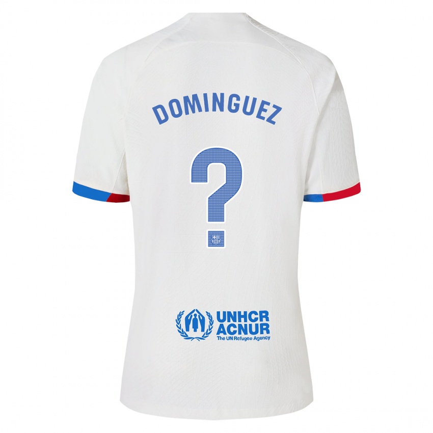 Kinderen Sergi Dominguez #0 Wit Uitshirt Uittenue 2023/24 T-Shirt