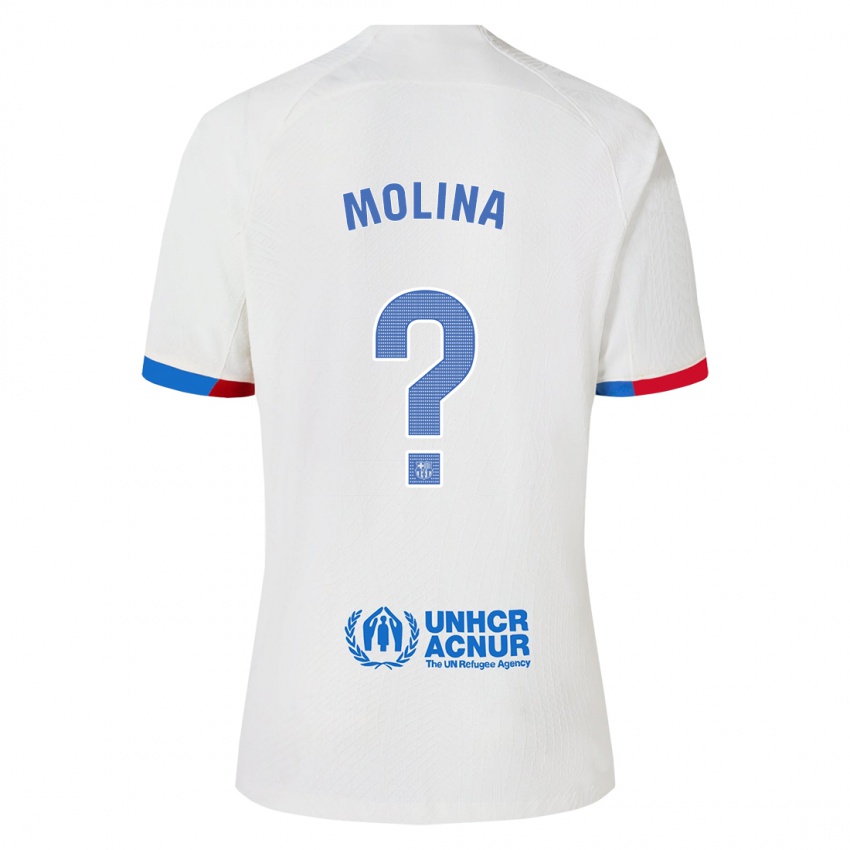 Kinderen Jan Molina #0 Wit Uitshirt Uittenue 2023/24 T-Shirt