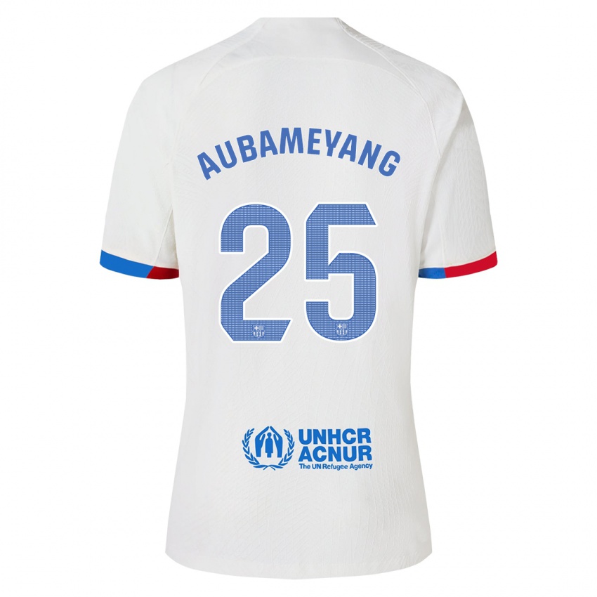 Kinderen Pierre Emerick Aubameyang #25 Wit Uitshirt Uittenue 2023/24 T-Shirt