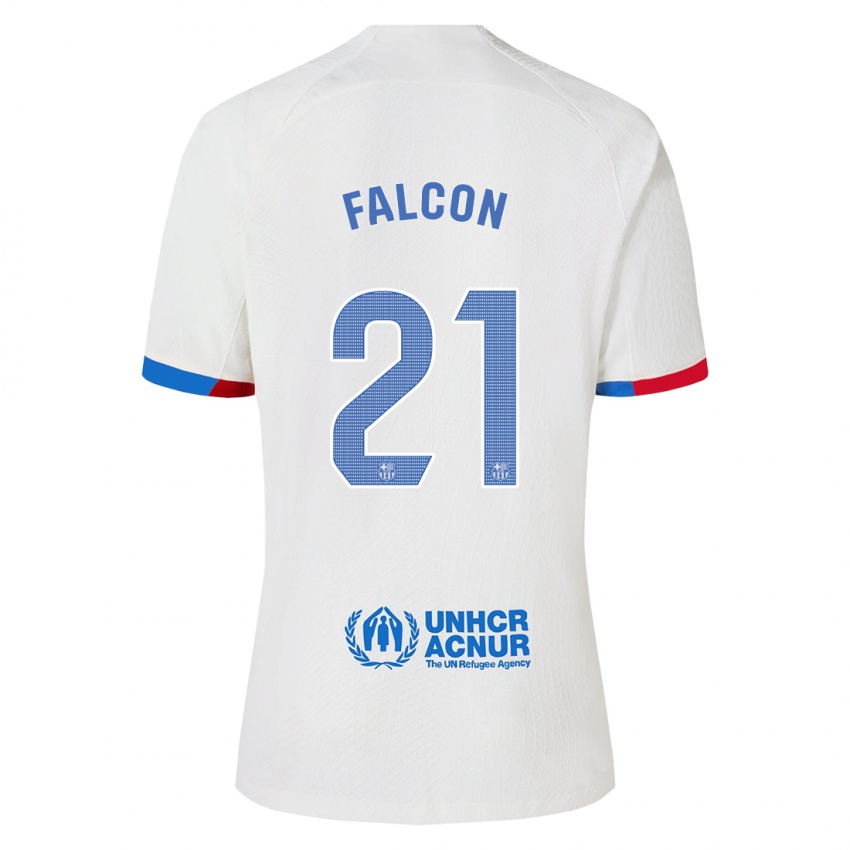 Kinderen Andrea Falcon #21 Wit Uitshirt Uittenue 2023/24 T-Shirt