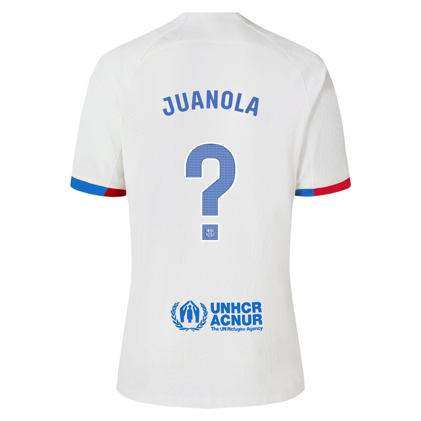 Kinderen Mika Juanola #0 Wit Uitshirt Uittenue 2023/24 T-Shirt