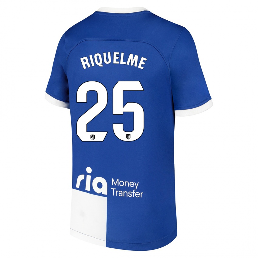 Kinderen Rodrigo Riquelme #25 Blauw Wit Uitshirt Uittenue 2023/24 T-Shirt