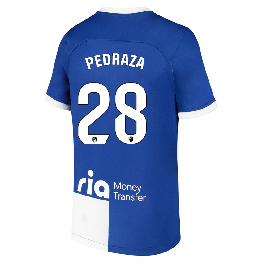 Kinderen Alfredo Pedraza #28 Blauw Wit Uitshirt Uittenue 2023/24 T-Shirt