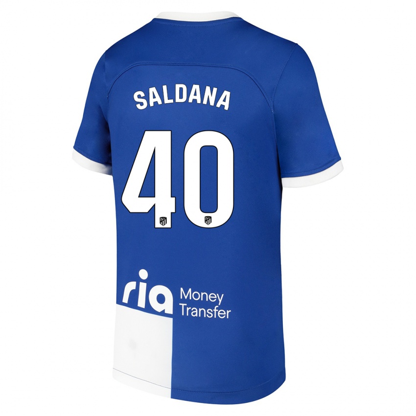 Kinderen Jose Saldana #40 Blauw Wit Uitshirt Uittenue 2023/24 T-Shirt