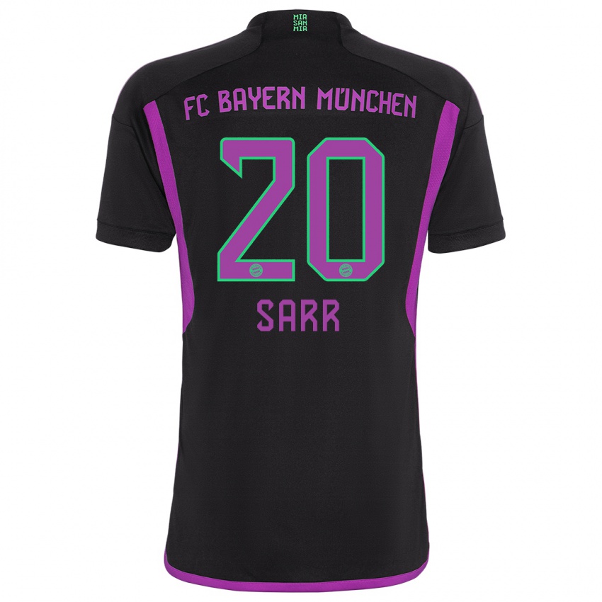 Kinderen Bouna Sarr #20 Zwart Uitshirt Uittenue 2023/24 T-Shirt