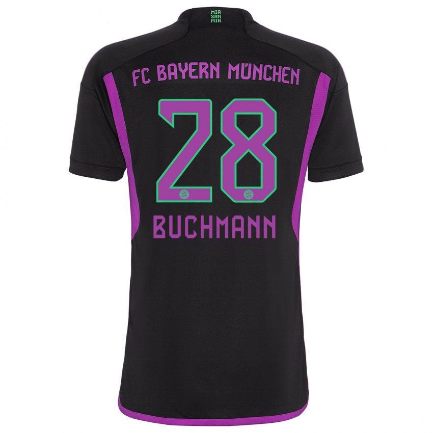 Kinderen Tarek Buchmann #28 Zwart Uitshirt Uittenue 2023/24 T-Shirt