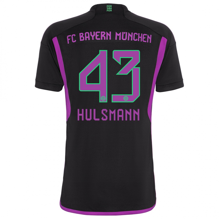 Kinderen Tom Hulsmann #43 Zwart Uitshirt Uittenue 2023/24 T-Shirt