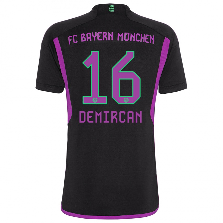 Kinderen Emirhan Demircan #16 Zwart Uitshirt Uittenue 2023/24 T-Shirt