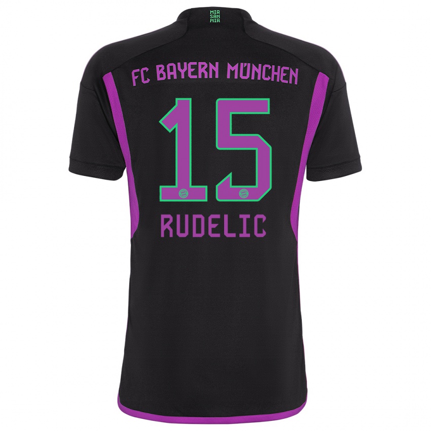 Kinderen Ivana Rudelic #15 Zwart Uitshirt Uittenue 2023/24 T-Shirt