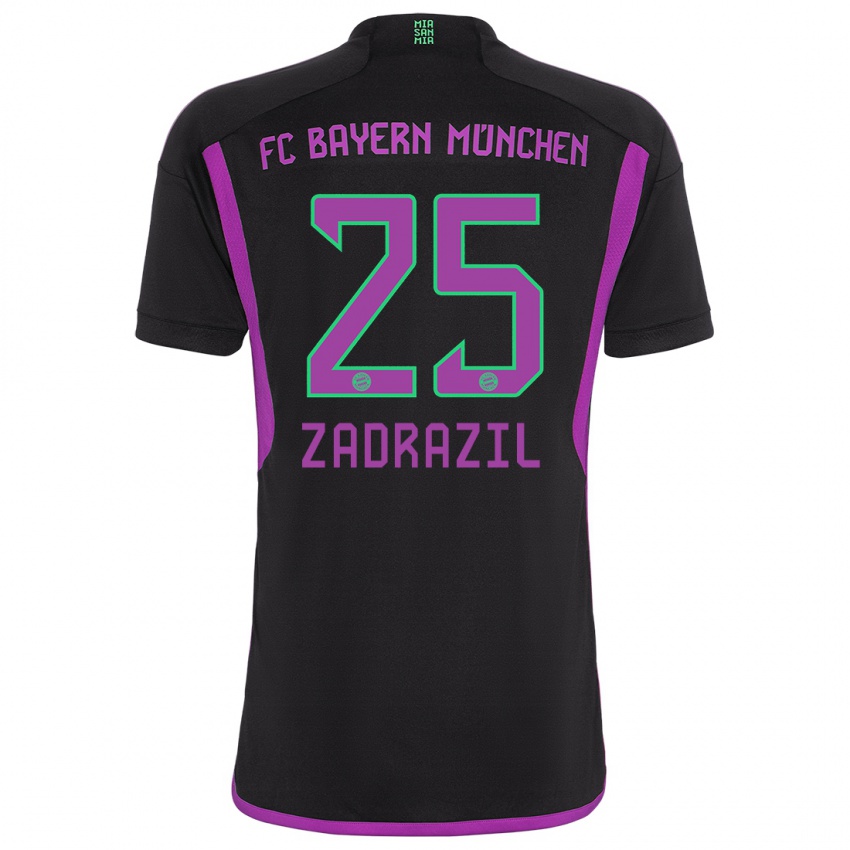 Kinderen Sarah Zadrazil #25 Zwart Uitshirt Uittenue 2023/24 T-Shirt