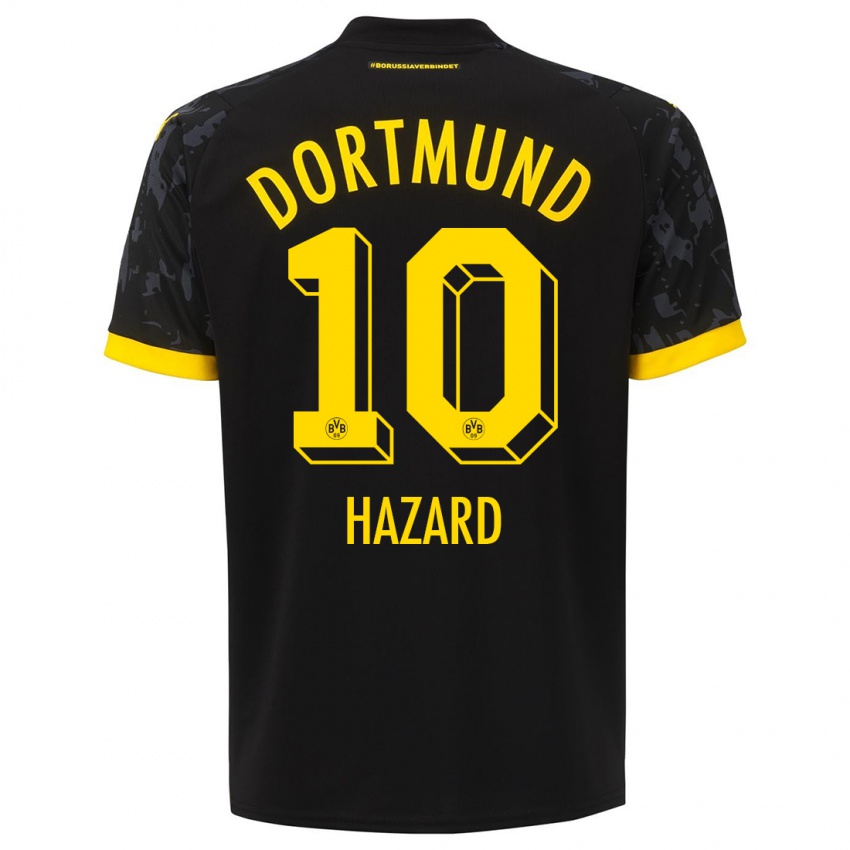 Kinderen Thorgan Hazard #10 Zwart Uitshirt Uittenue 2023/24 T-Shirt