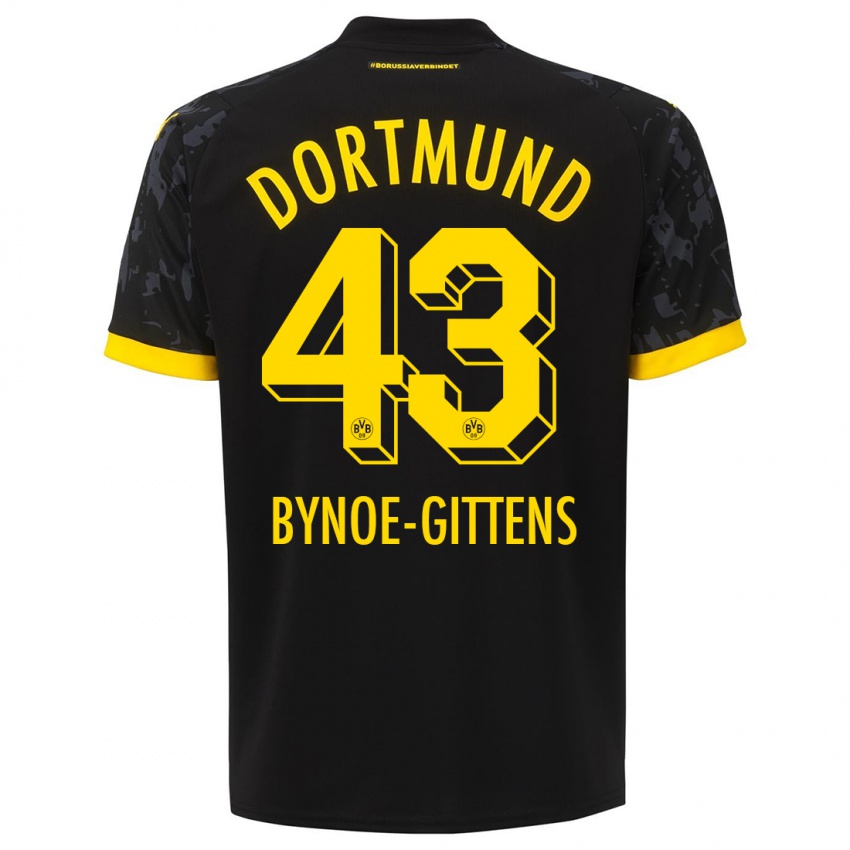 Kinderen Jamie Bynoe-Gittens #43 Zwart Uitshirt Uittenue 2023/24 T-Shirt