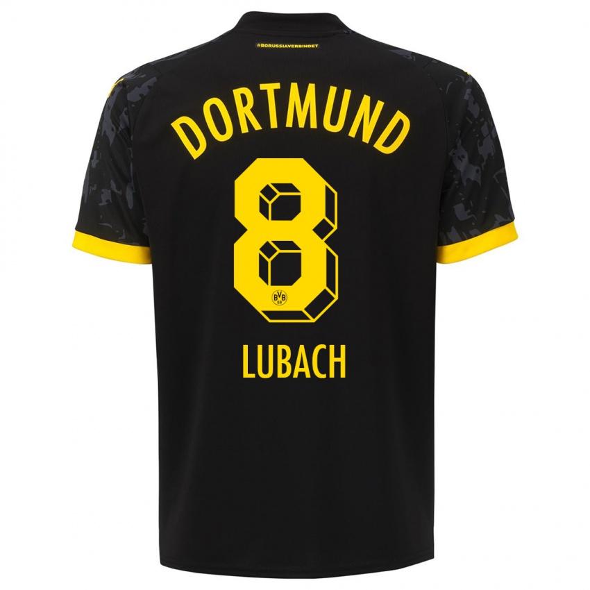 Kinderen Rafael Lubach #8 Zwart Uitshirt Uittenue 2023/24 T-Shirt