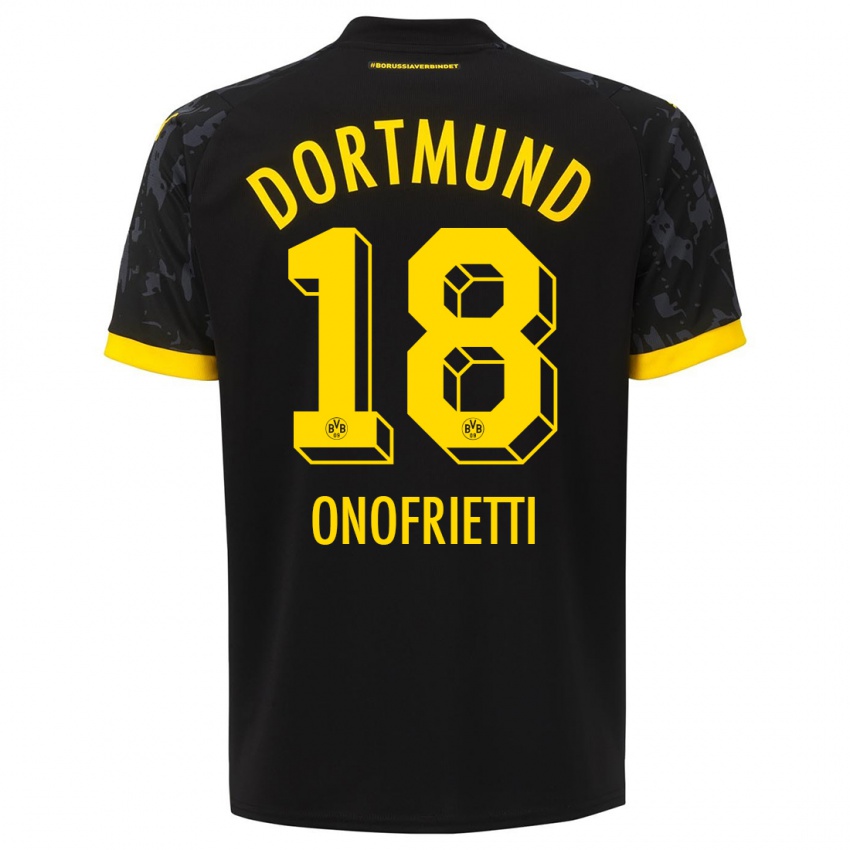 Kinderen Vincenzo Onofrietti #18 Zwart Uitshirt Uittenue 2023/24 T-Shirt