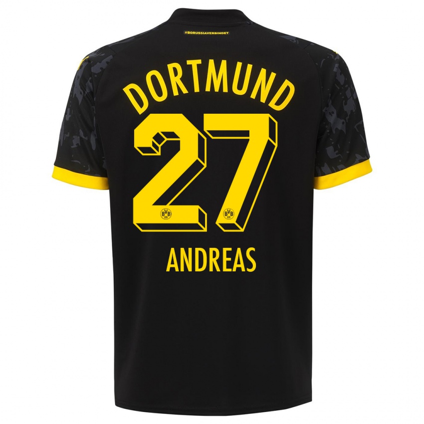 Kinderen Kuno Andreas #27 Zwart Uitshirt Uittenue 2023/24 T-Shirt
