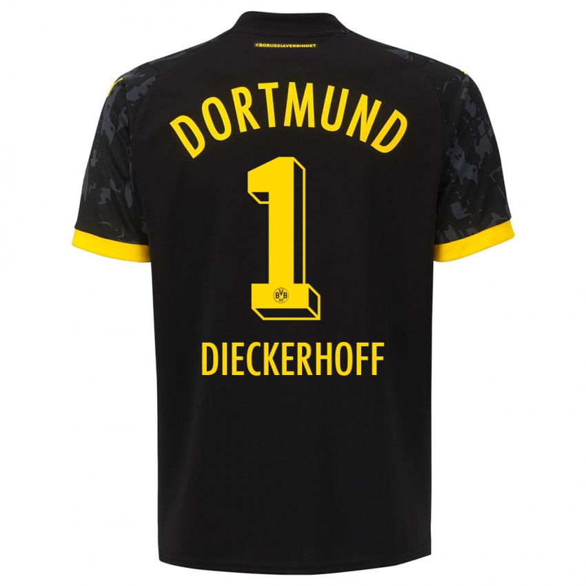 Kinderen Max Dieckerhoff #1 Zwart Uitshirt Uittenue 2023/24 T-Shirt