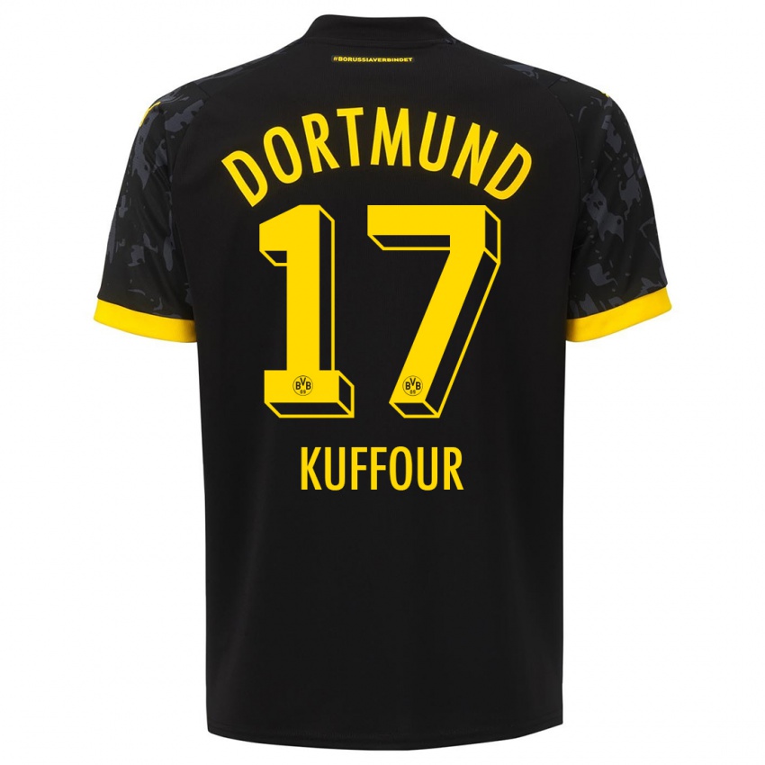 Kinderen Lloyd-Addo Kuffour #17 Zwart Uitshirt Uittenue 2023/24 T-Shirt