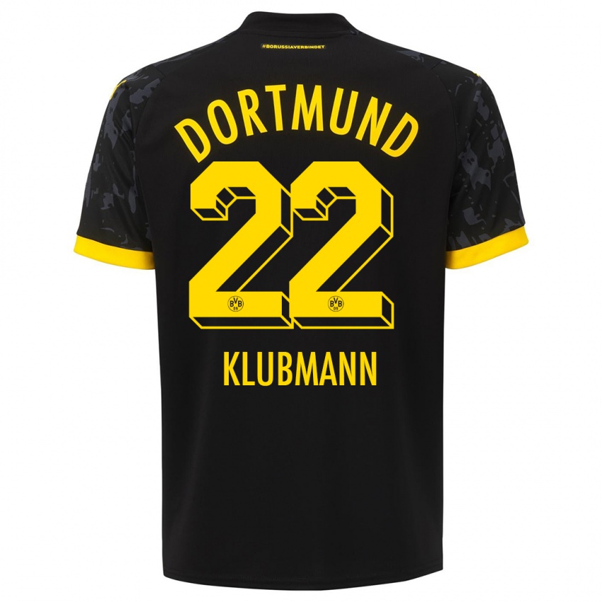 Kinderen Leon Klubmann #22 Zwart Uitshirt Uittenue 2023/24 T-Shirt