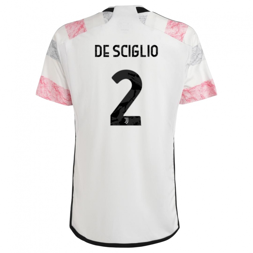 Kinderen Mattia De Sciglio #2 Wit Roze Uitshirt Uittenue 2023/24 T-Shirt