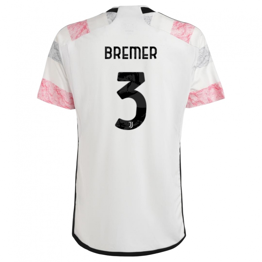 Kinderen Bremer #3 Wit Roze Uitshirt Uittenue 2023/24 T-Shirt