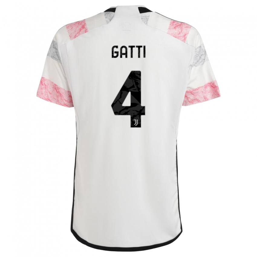 Kinderen Federico Gatti #4 Wit Roze Uitshirt Uittenue 2023/24 T-Shirt