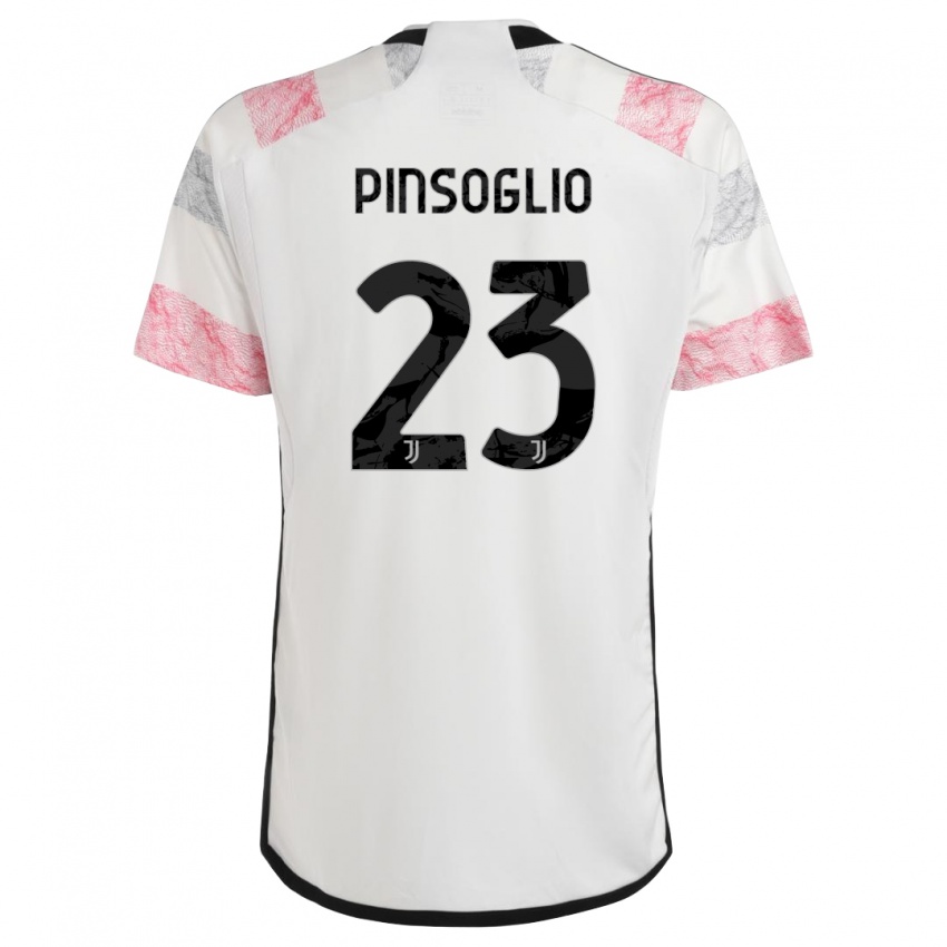Kinderen Carlo Pinsoglio #23 Wit Roze Uitshirt Uittenue 2023/24 T-Shirt