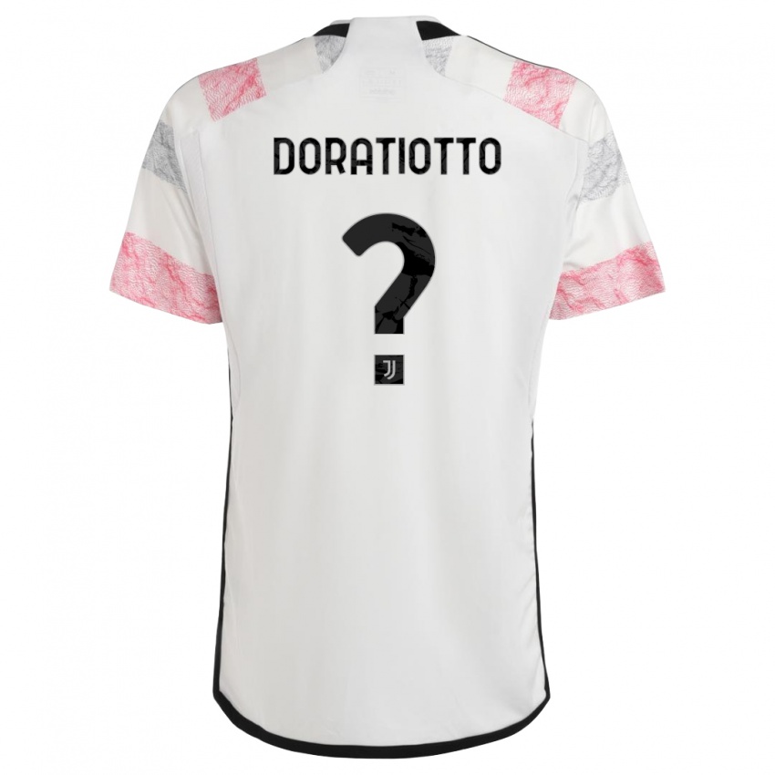 Kinderen Giulio Doratiotto #0 Wit Roze Uitshirt Uittenue 2023/24 T-Shirt
