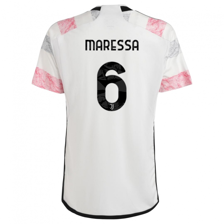 Kinderen Tommaso Maressa #6 Wit Roze Uitshirt Uittenue 2023/24 T-Shirt