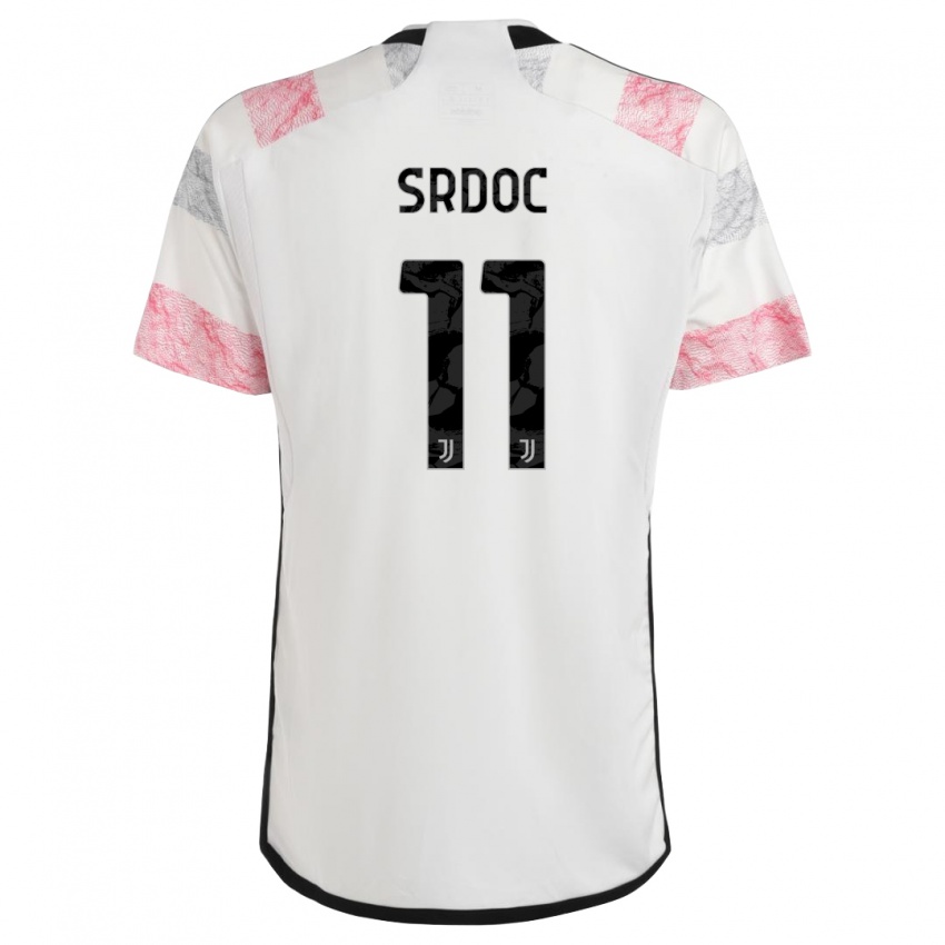 Kinderen Ivano Srdoc #11 Wit Roze Uitshirt Uittenue 2023/24 T-Shirt