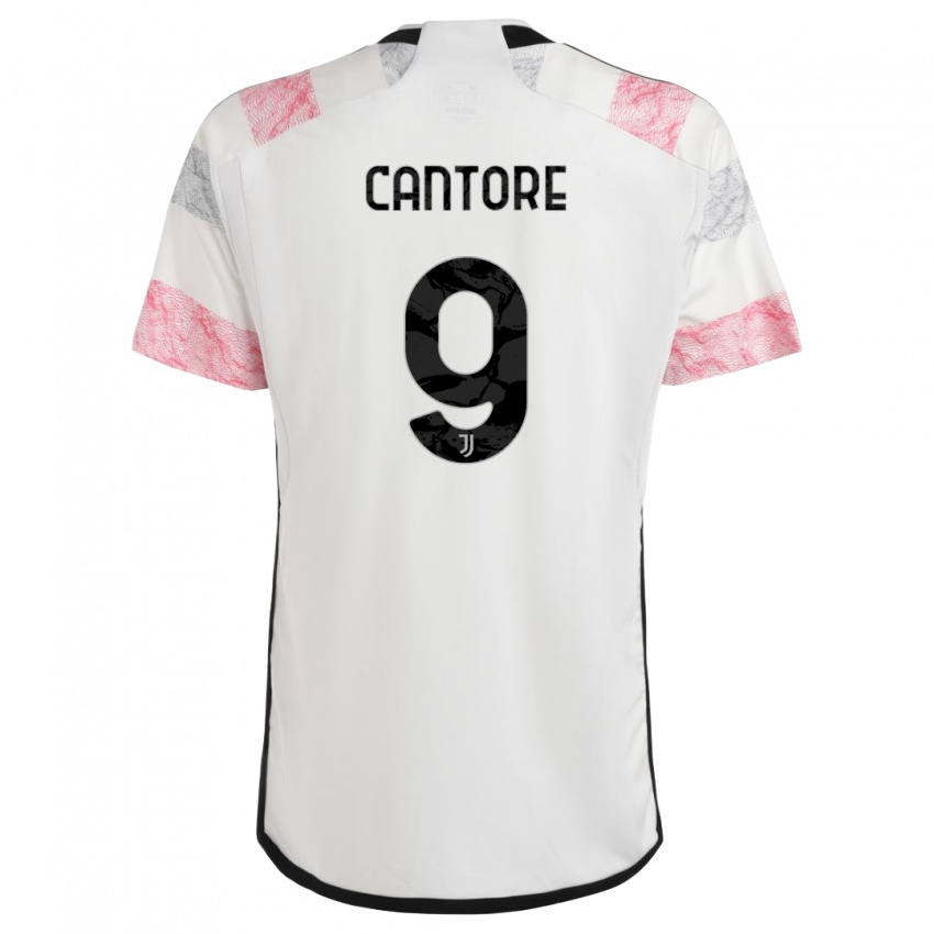Kinderen Sofia Cantore #9 Wit Roze Uitshirt Uittenue 2023/24 T-Shirt