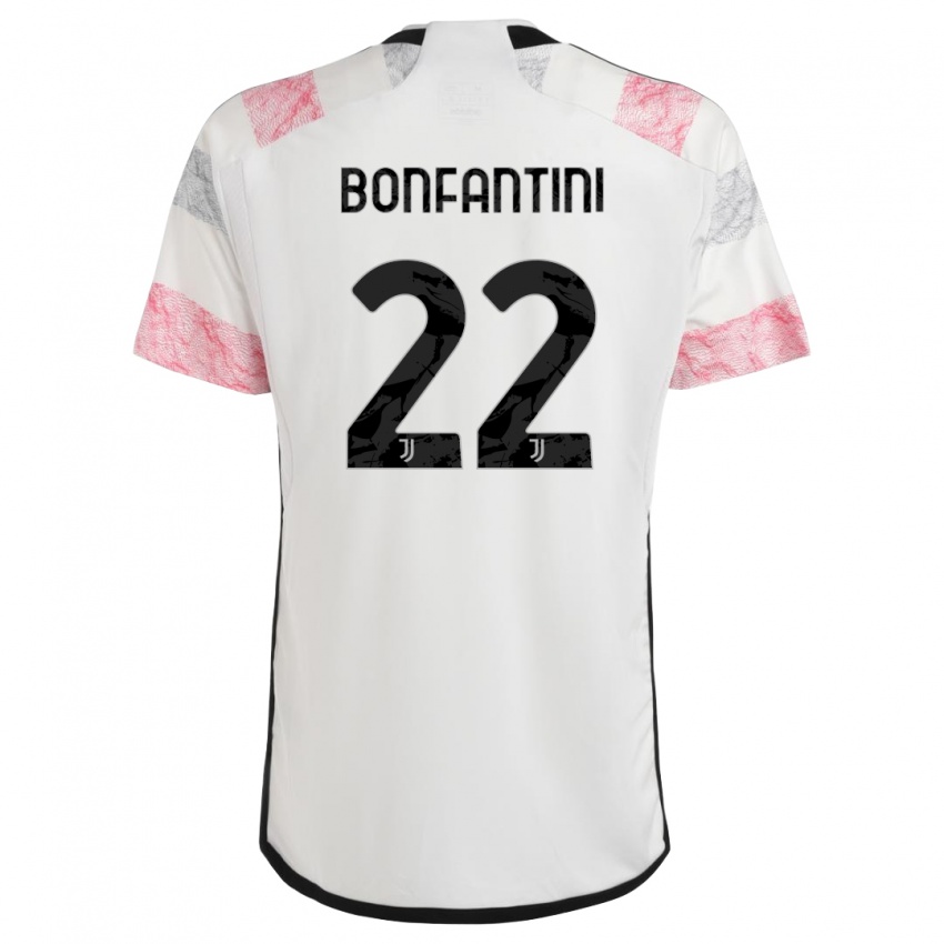 Kinderen Agnese Bonfantini #22 Wit Roze Uitshirt Uittenue 2023/24 T-Shirt