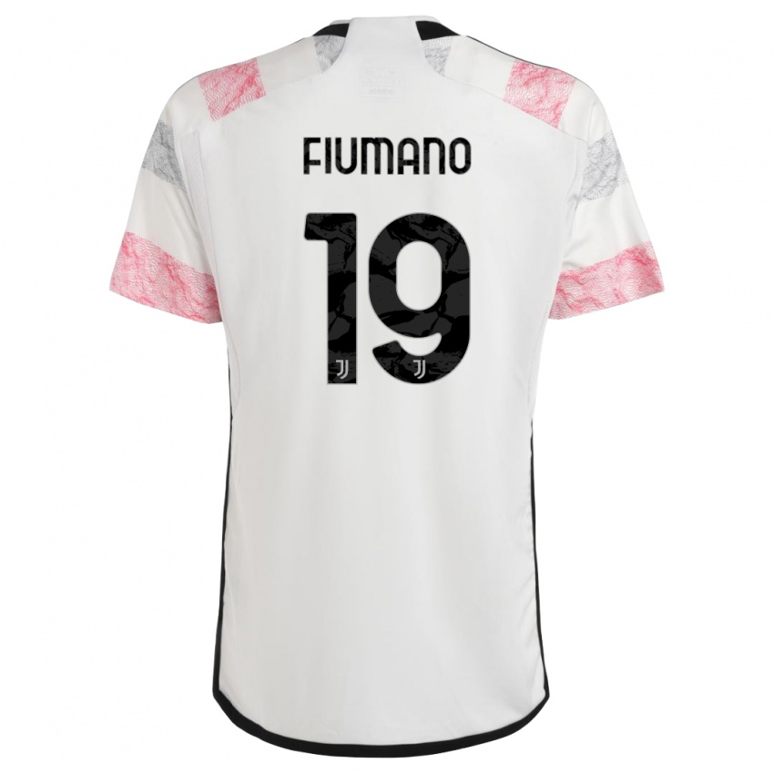 Kinderen Filippo Fiumano #19 Wit Roze Uitshirt Uittenue 2023/24 T-Shirt
