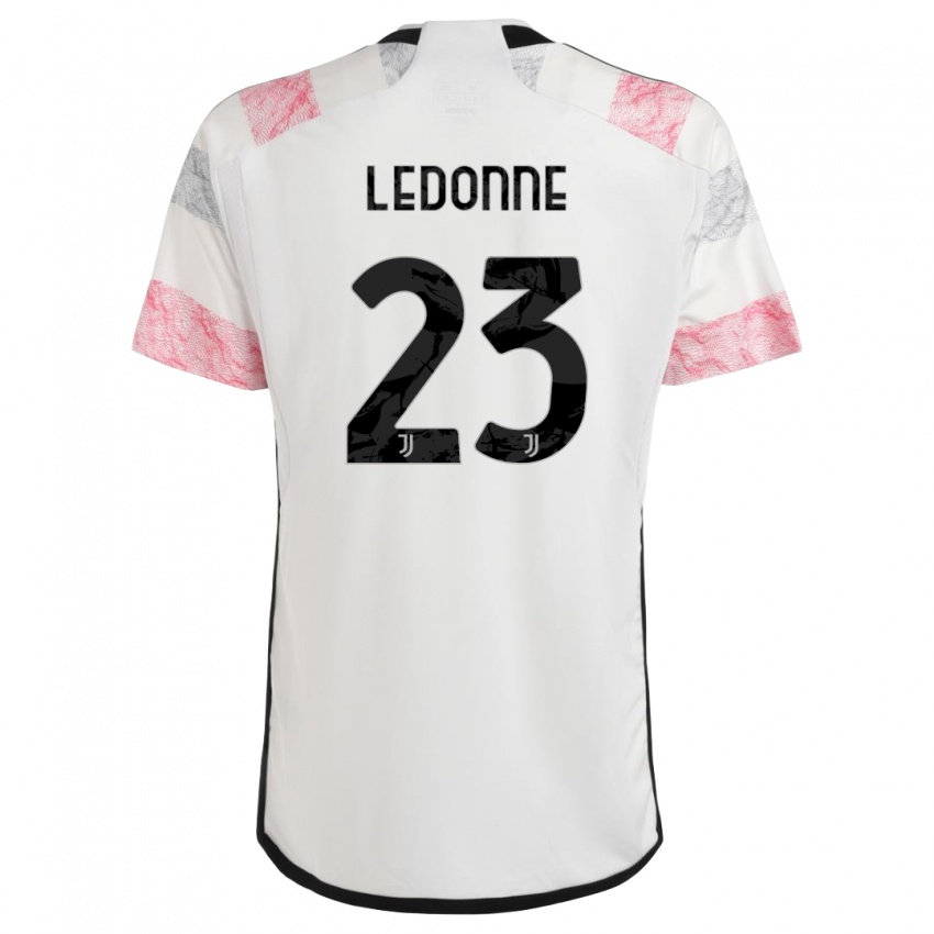 Kinderen Nicolo Ledonne #23 Wit Roze Uitshirt Uittenue 2023/24 T-Shirt