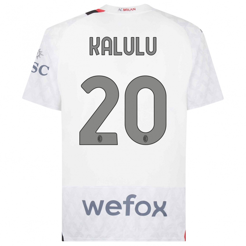 Kinderen Pierre Kalulu #20 Wit Uitshirt Uittenue 2023/24 T-Shirt