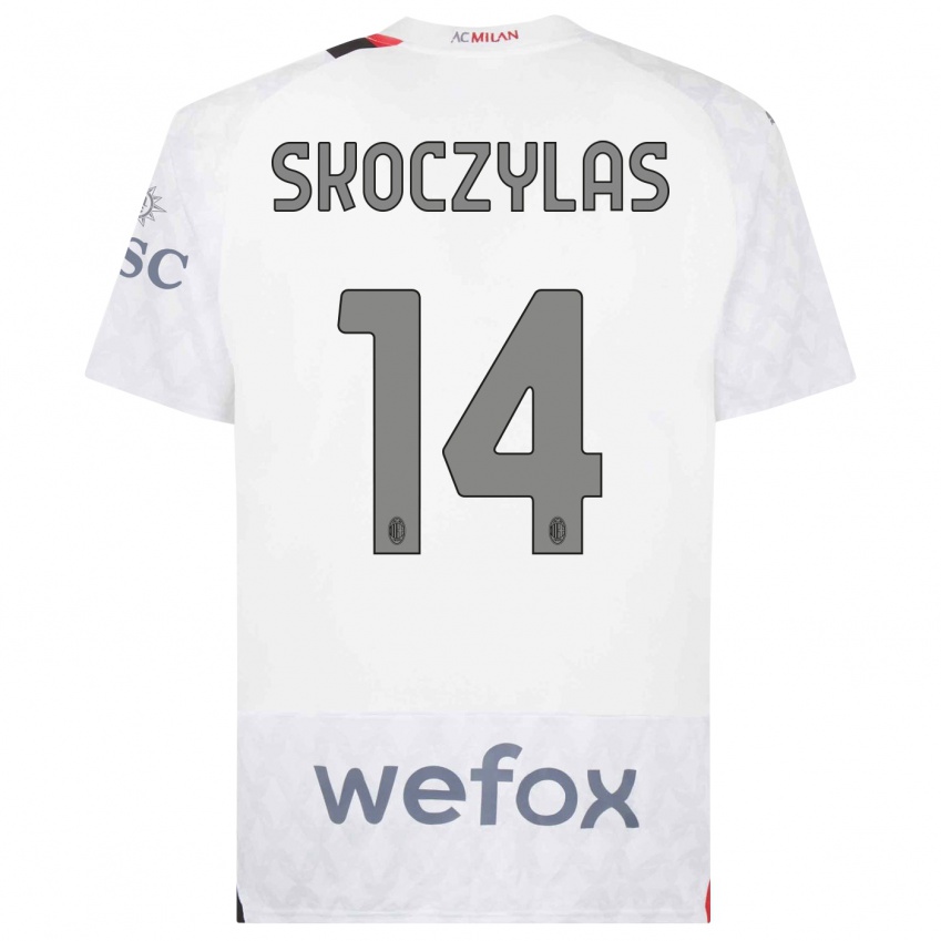 Kinderen Mateusz Skoczylas #14 Wit Uitshirt Uittenue 2023/24 T-Shirt