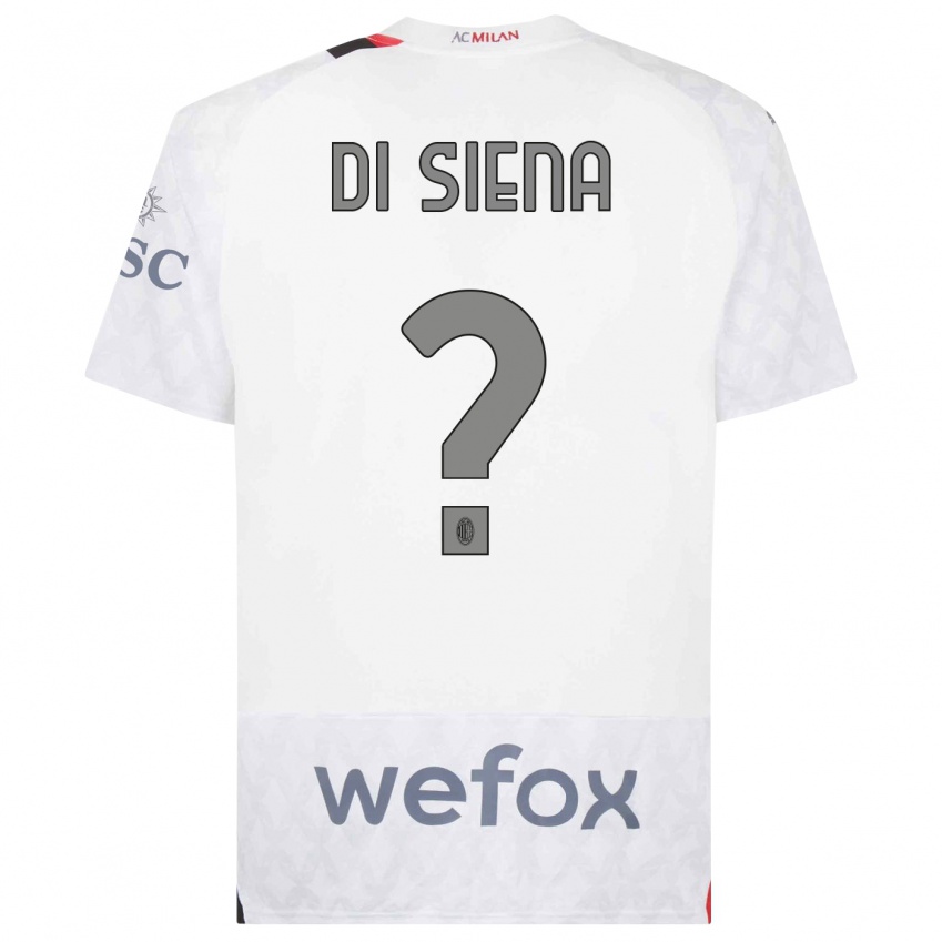 Kinderen Andrea Di Siena #0 Wit Uitshirt Uittenue 2023/24 T-Shirt