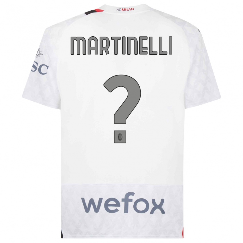 Kinderen Riccardo Martinelli #0 Wit Uitshirt Uittenue 2023/24 T-Shirt