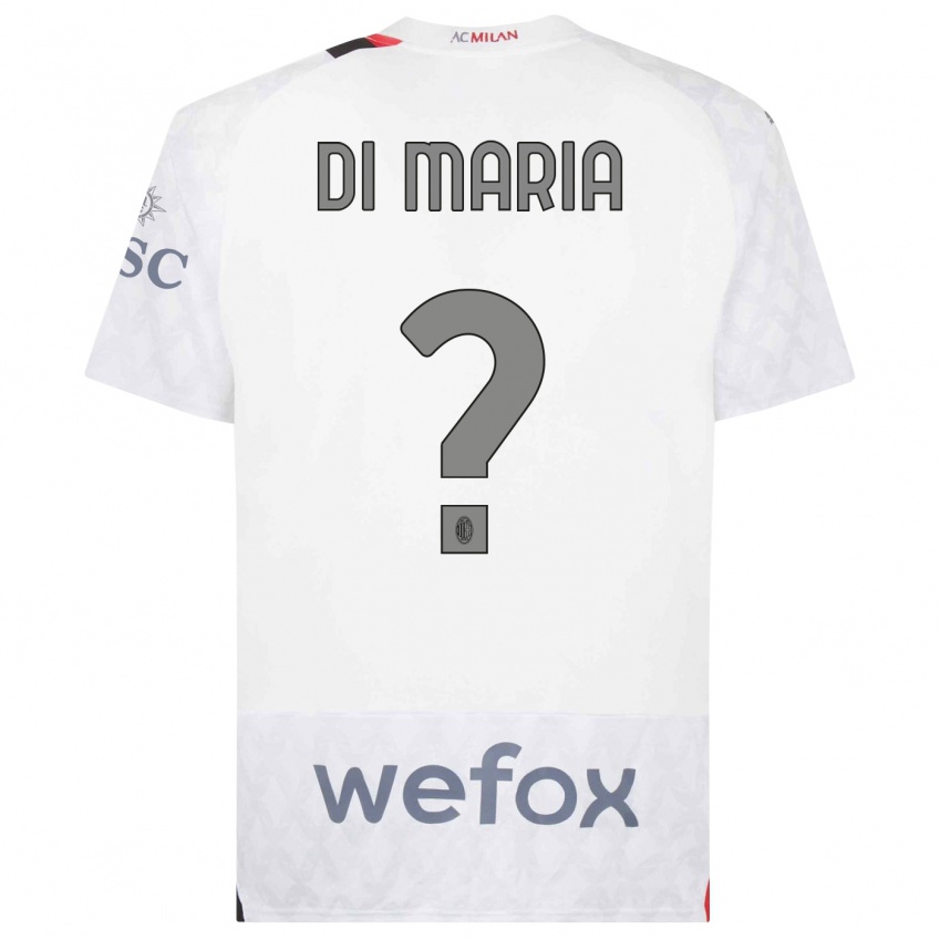 Kinderen Alessandro Di Maria #0 Wit Uitshirt Uittenue 2023/24 T-Shirt