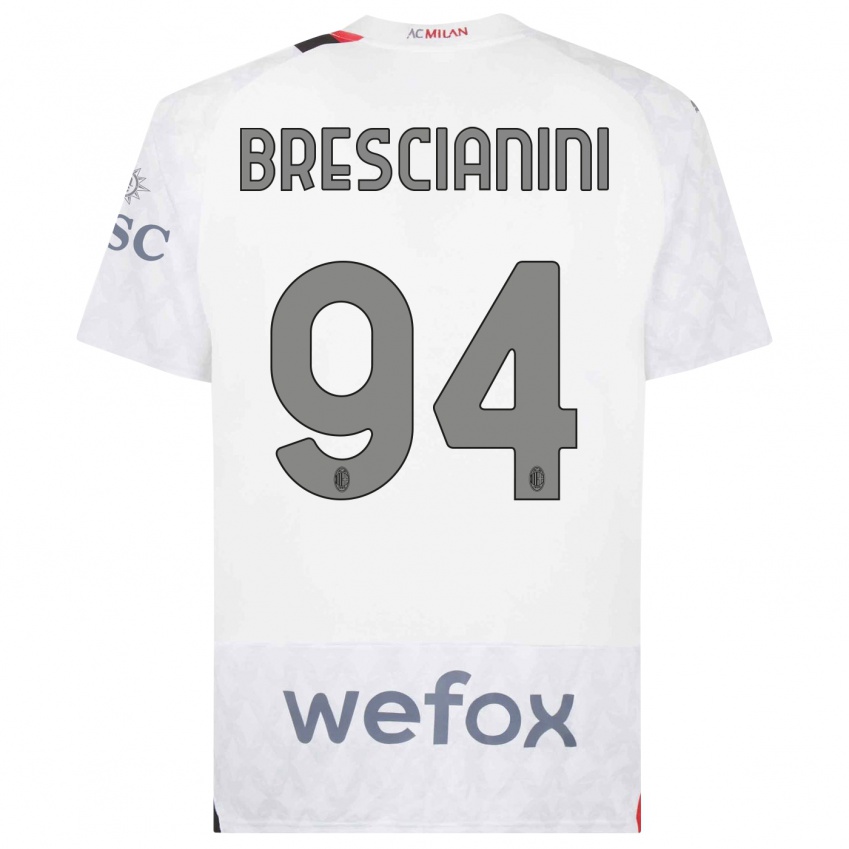 Kinderen Marco Brescianini #94 Wit Uitshirt Uittenue 2023/24 T-Shirt