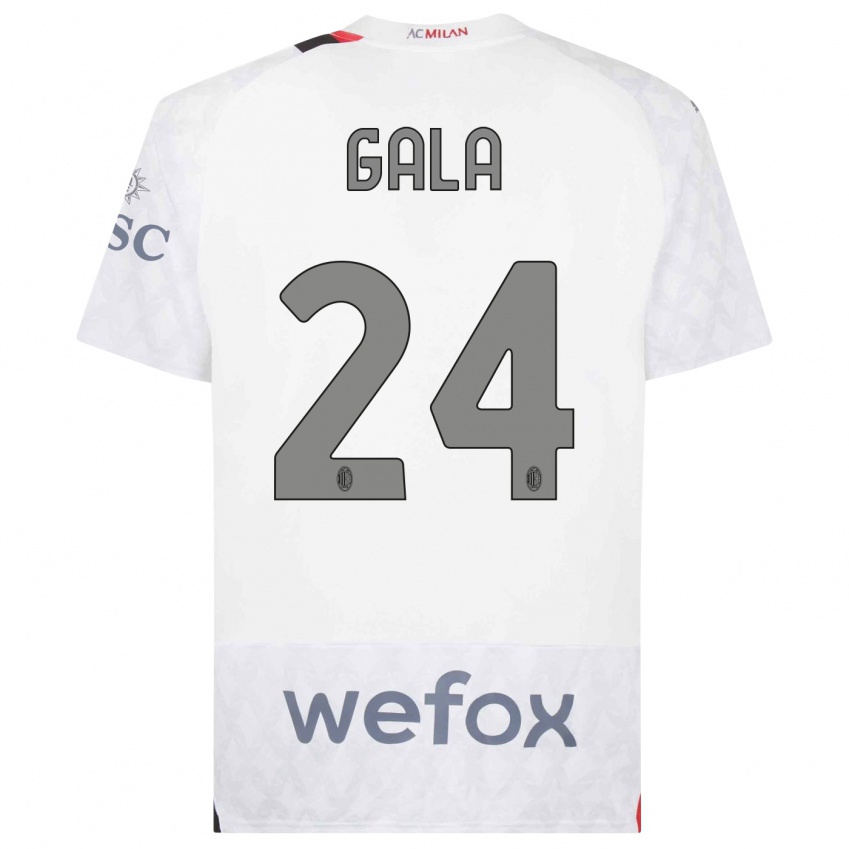 Kinderen Antonio Gala #24 Wit Uitshirt Uittenue 2023/24 T-Shirt