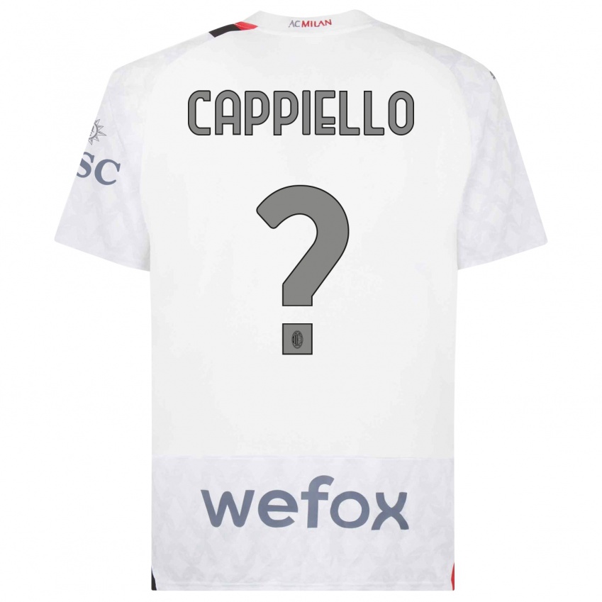 Kinderen Flavio Cappiello #0 Wit Uitshirt Uittenue 2023/24 T-Shirt