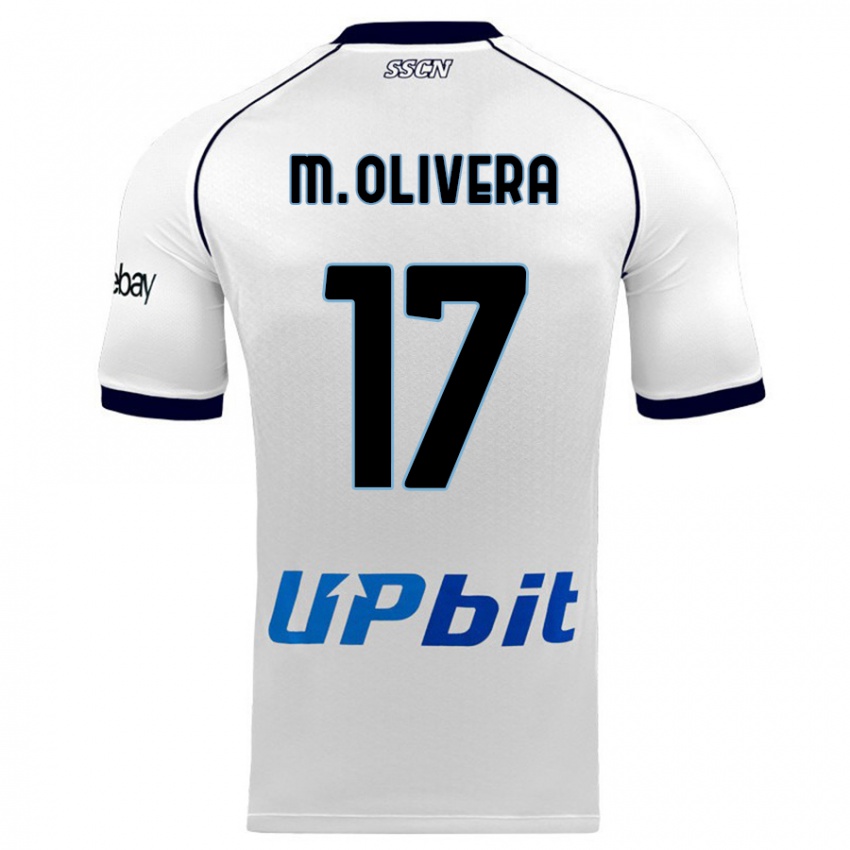 Kinderen Mathias Olivera #17 Wit Uitshirt Uittenue 2023/24 T-Shirt