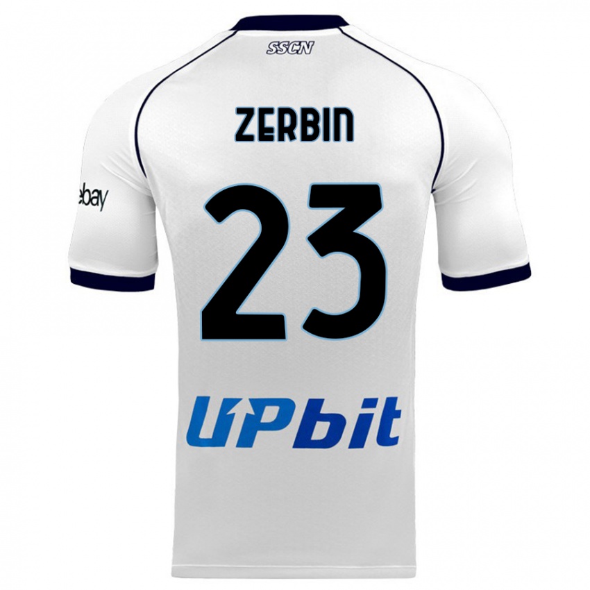 Kinderen Alessio Zerbin #23 Wit Uitshirt Uittenue 2023/24 T-Shirt