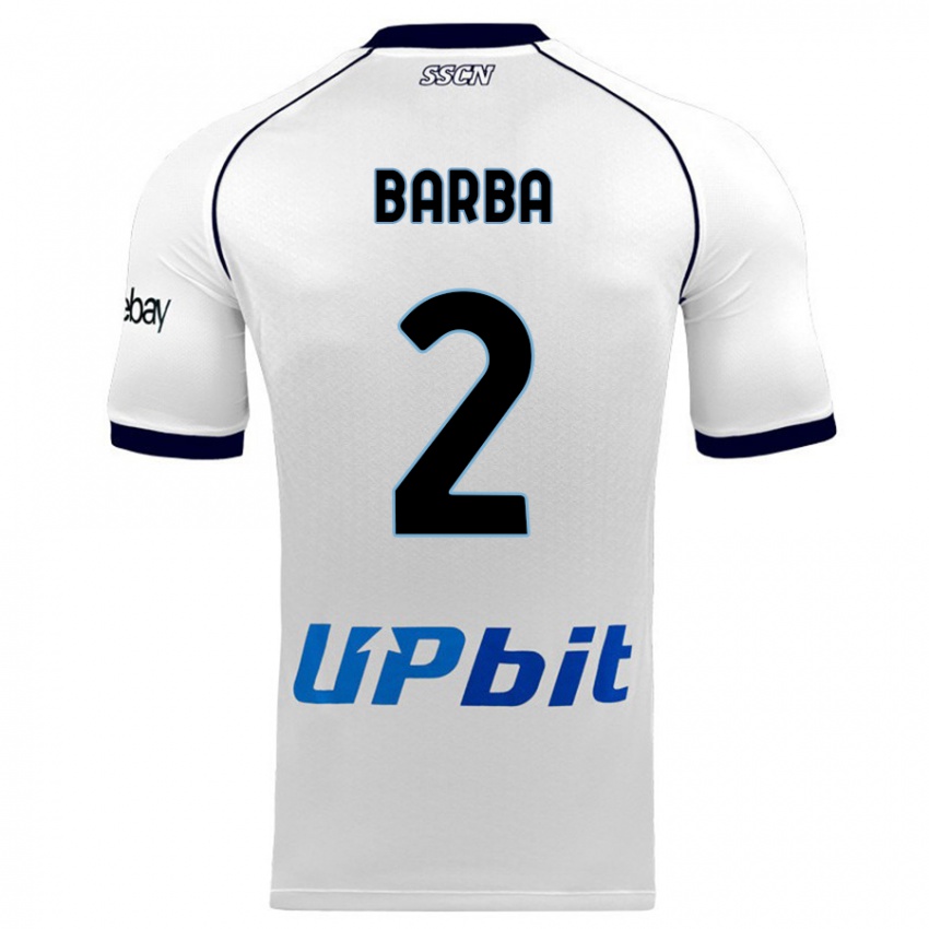 Kinderen Benedetto Barba #2 Wit Uitshirt Uittenue 2023/24 T-Shirt